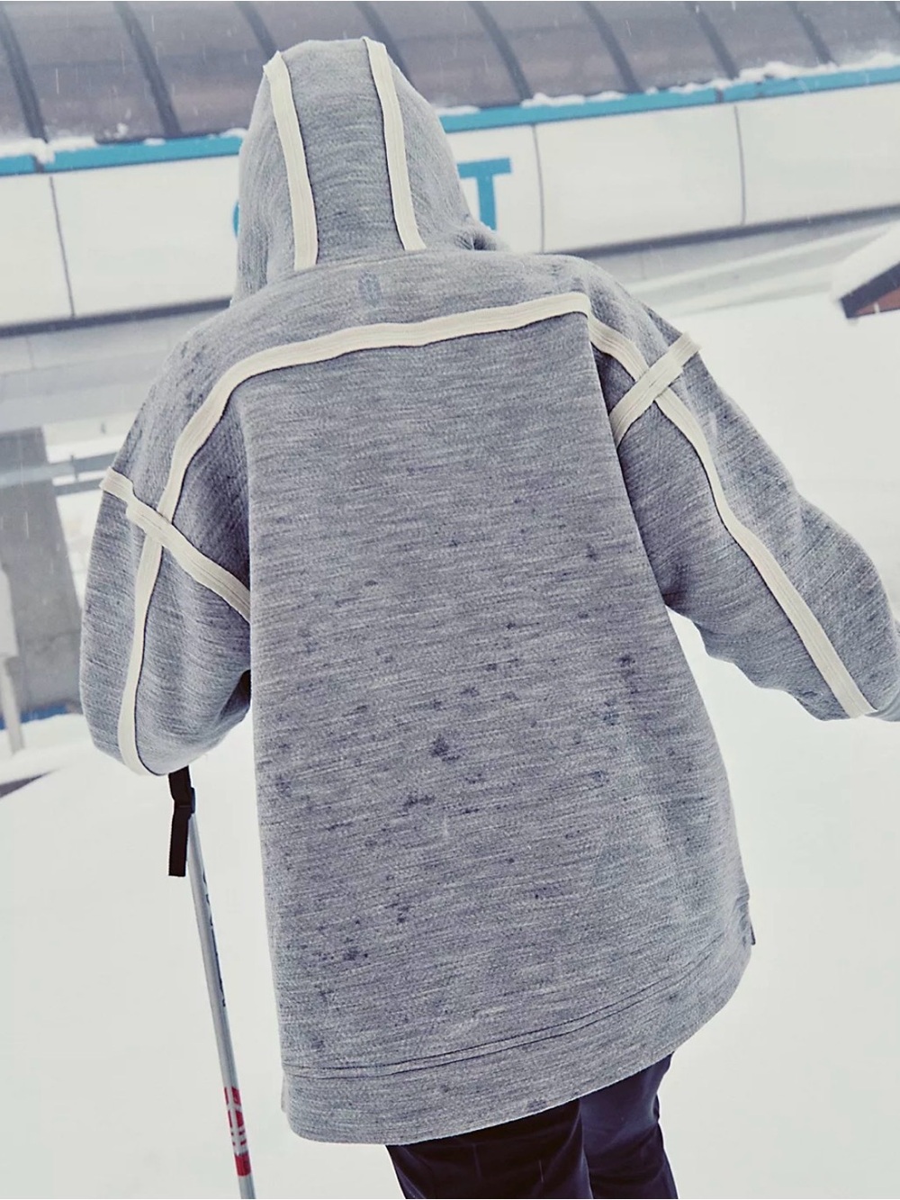 Free People Movement "Feel The Heat" Merino Wool Pullover Jacket Hoodie-S-Layer - Picture 2 of 10